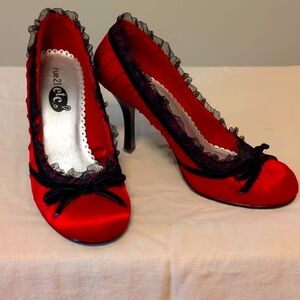 Red Satin Sexy Heels